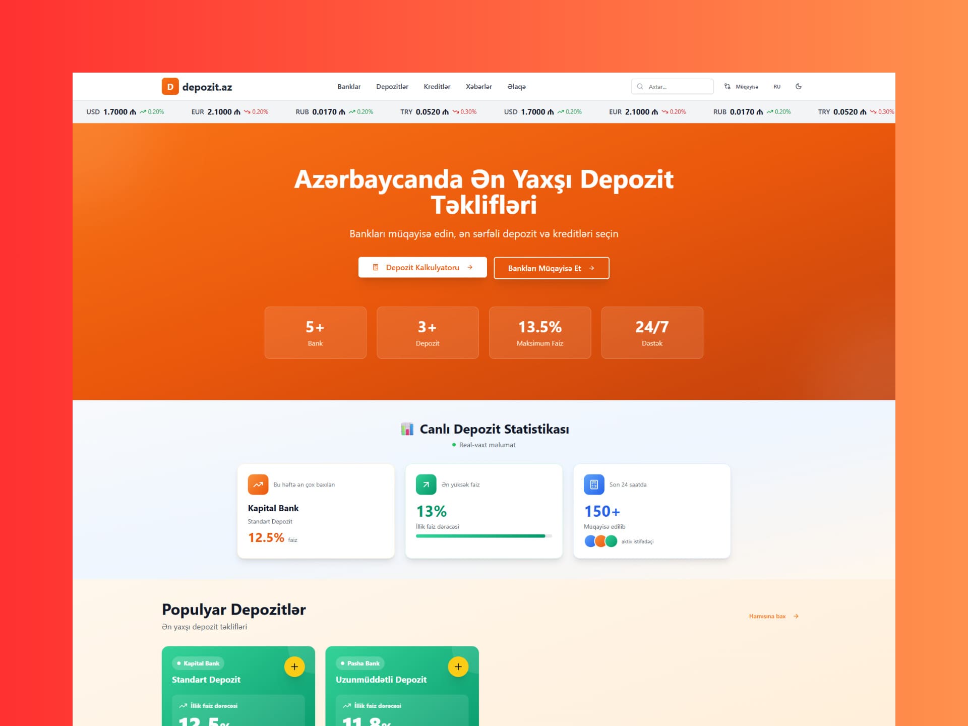 Depozit.az - Depozit Təklifləri Vebsaytı